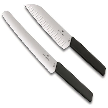 Swiss Army Brands 2024 Victorinox Swiss Modern 2-Piece Kitchen Set Black VIC-6.9093.22G